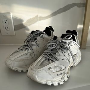 Balenciaga Track Runners in white. Gently used. Comes with dust bags.